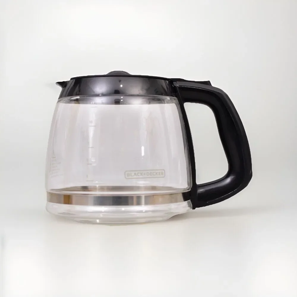 black & decker glass 12 cup coffee pot carafe replacement with black flip lid